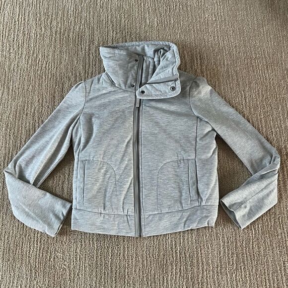 Splendid Light Grey Cowl Neck Jacket - Picture 1 of 8